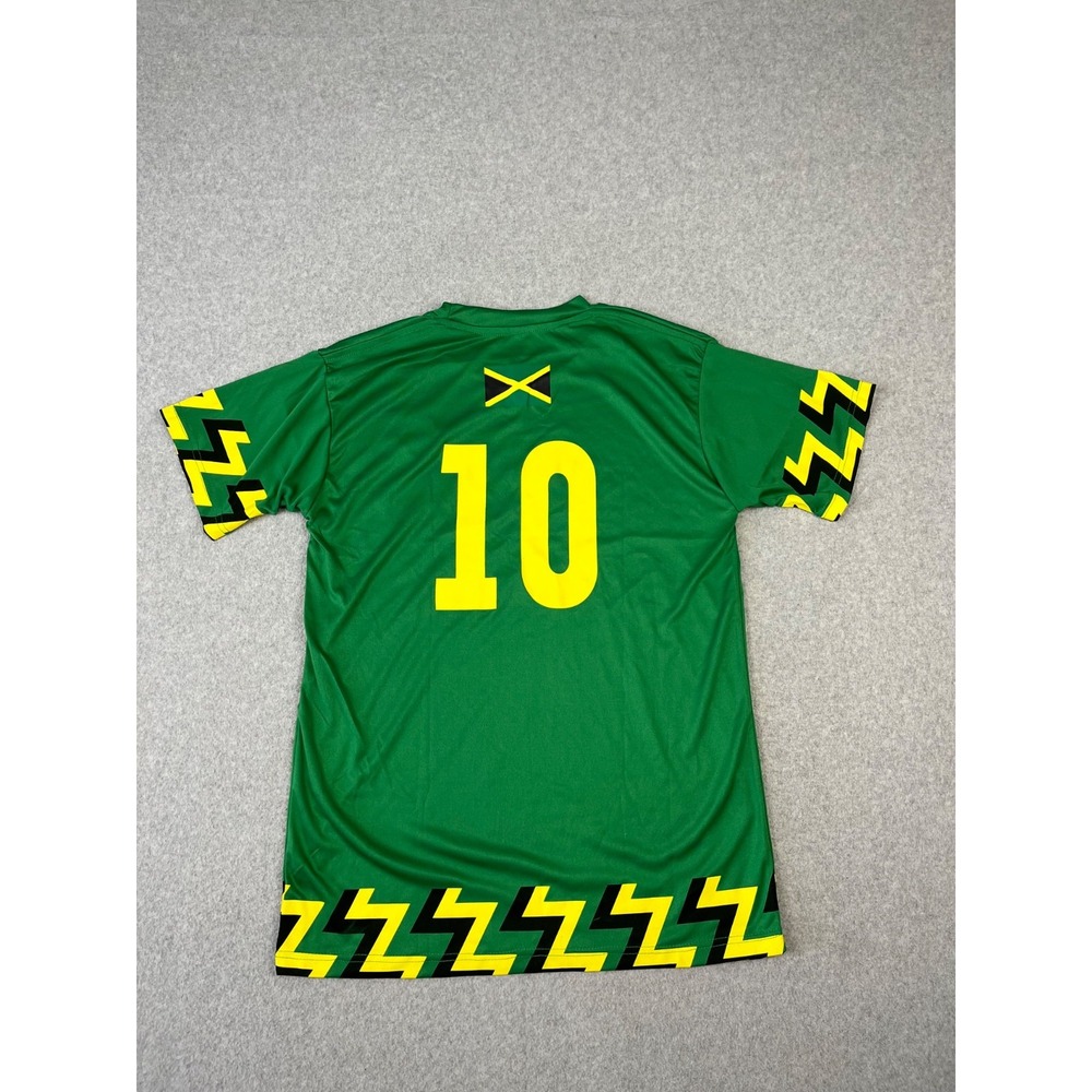 Jamacia National‎ Soccer Jersey Mens M Green Yellow Short Sleeve Futbol - Picture 6 of 7